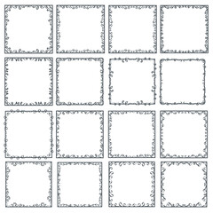 Vintage calligraphic frames. Ornate calligraph frame, retro elegant ornamental borders and filigree floral ornaments for framed certificate template. Isolated vector illustration signs set