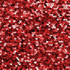 Seamless red sequined texture - vector illustration eps10
