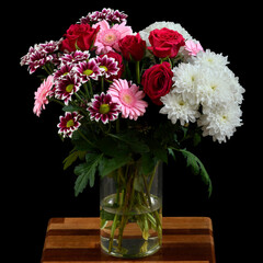 Chrysanthemum and rose bouquet