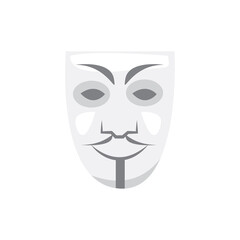 Hacker mask design illustration vector isolated on white background