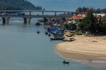 The port of Lang Co in Vietnam