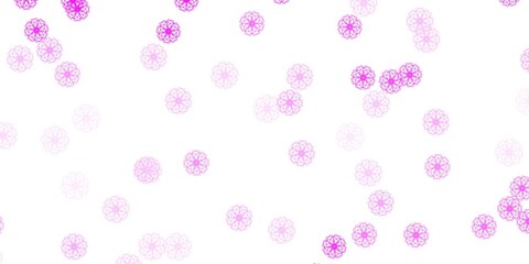 Light Purple vector natural backdrop with flowers.