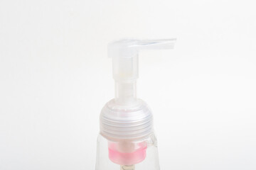 Translucent Top Pump Of A Foam Soap Plastic Bottle Dispenser
