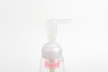 Translucent Top Pump Of A Foam Soap Plastic Bottle Dispenser
