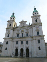 Fototapeta na wymiar View of Saint Rupert's cathedral in Salzburg, Austria