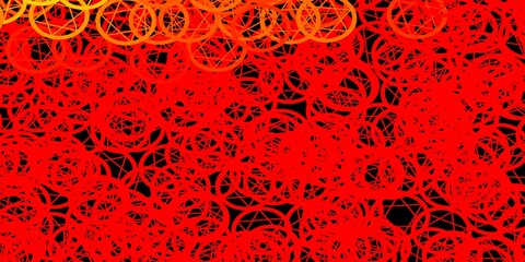 Dark Red, Yellow vector texture with religion symbols.