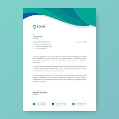 Creative Modern Letterhead Design Template. Abstract letterhead templates for your Business project. Vector illustration and modern style letterhead template design