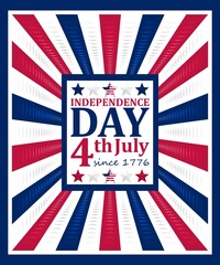 Vector illustration for US Independence Day celebration