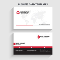 Modern and minimalist business card vector design template. Horizontal layout. editable business card vector. Perfect for your company. Vector illustration design. Print ready.