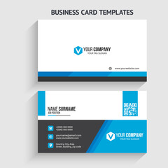 Obraz premium Modern and creative business card vector design template. Horizontal layout. editable business card vector. Perfect for your company. Vector illustration design. Print ready.