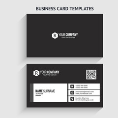Fototapeta na wymiar Modern and minimalist business card vector design template. Vertical layout. editable business card vector. Perfect for your company. Vector illustration design. Print ready.