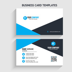 Modern and creative business card vector design template. Horizontal layout. editable business card vector. Perfect for your company. Vector illustration design. Print ready.
