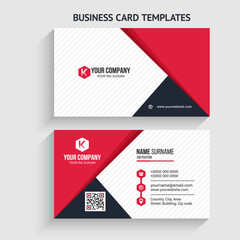 Modern and creative business card vector design template. Horizontal layout. editable business card vector. Perfect for your company. Vector illustration design. Print ready.