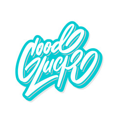 Fototapeta premium Good luck. Farewell card. Vector lettering.