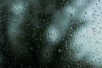 Rain drops on the window