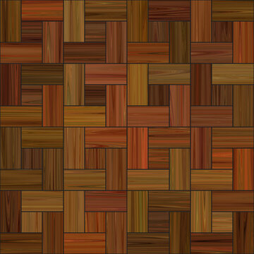 Cartoon mahogany red brown laminate parquet floor seamless pattern
