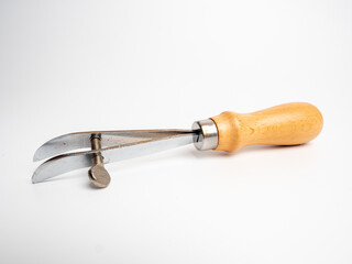 Leather craft tools, edge adjustment, Creaser, the best leather work tools on a white background. 