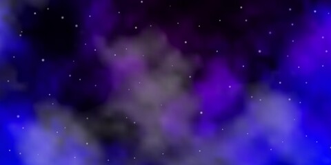 Dark Pink, Blue vector texture with beautiful stars. Shining colorful illustration with small and big stars. Best design for your ad, poster, banner.