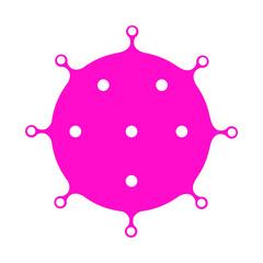  covid vector,  sticker for  areas of coronavirus. Covid , purple 