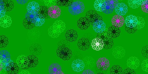 Light Pink, Green vector natural backdrop with flowers.