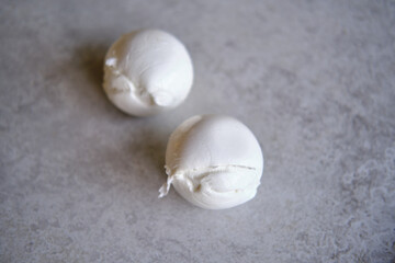 homemade mozzarella cheese balls, traditional italian cheese
