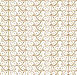 Seamless geometric pattern inspired by Japanese Kumiko ornament.