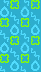 Summer theme in vibrant and colorful colors. square and zigzag pattern. Seamless pattern. Background image.
