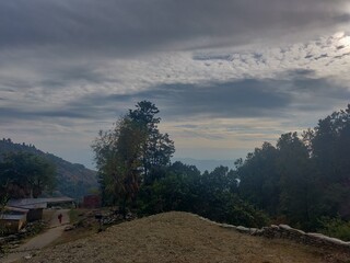 clouds over the mountains