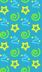 Summer theme in vibrant and colorful colors. square and zigzag pattern. Seamless pattern. Background image.
