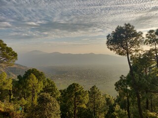 sunset over the mountains