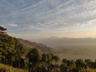 sunset over the mountains