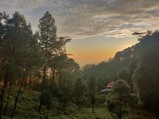 sunrise over the mountains