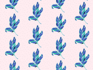 Image without seams. Beautiful pattern on a summer theme. Pattern consisting of  floral ornament and  glade. Background image.
