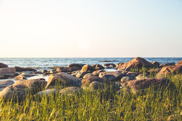 stones on the coast of estonia