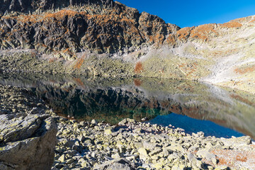 Vysne Wahlenbergovo pleso lake on Furkotska dolina valley in Vysoke Tatry mountains in Slovakia © honza28683