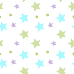 Obraz premium Seamless pattern with stars on white background.Design template for wallpaper,fabric,wrapping,textile