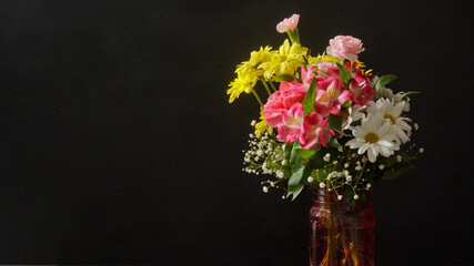 Flower arrangement with copy space