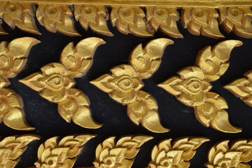 Religious place decoration with Kanok pattern in Thai temple