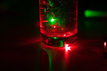 abstract laser light in a dark room