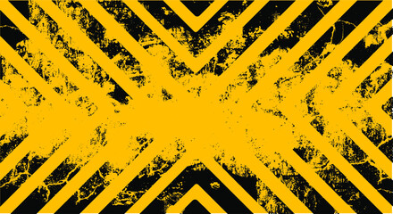 grunge background with warning stripes