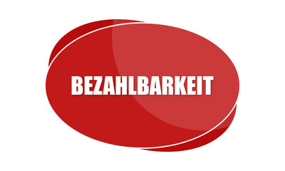 Bezahlbarkeit - text written in red shape