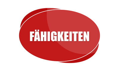Fähigkeiten - text written in red shape