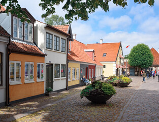 ODENSE, DENMARK - 17 JULY, 2019: Streets of Odense, Denmark