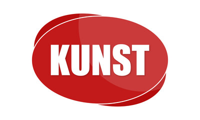 Kunst - text written in red shape