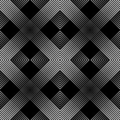 Lines pattern. Crossing diagonal stripes seamless ornate. Striped image. Linear background. Strokes ornament. Abstract wallpaper. Modern halftone backdrop. Digital paper, textile print. Vector art.