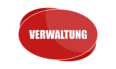 Verwaltung - text written in red shape