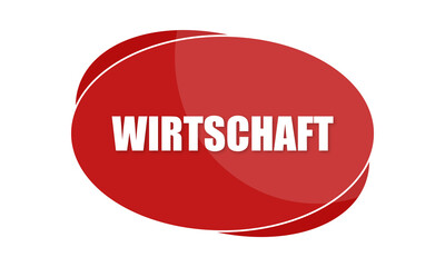 Wirtschaft - text written in red shape