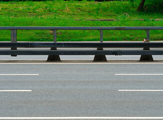 Empty separated road lanes background