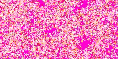 Light Pink vector pattern with colored snowflakes.