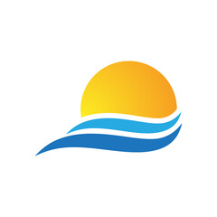 Wave logo vector design template